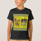 Jester Mask Mardi Gras Harlequin T-shirt (Voorkant)