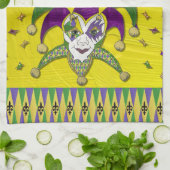 Jester Masker Mardi Gras Harlekijn Keukenhanddoeke Theedoek (Gevouwen)