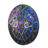 Jester-maskers voor comedy/tragedie dartbord (Voorkant Rechts)