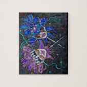 Jester-maskers voor comedy/tragedie legpuzzel (Verticaal)