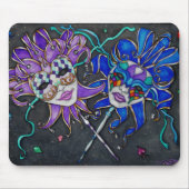 Jester-maskers voor comedy/tragedie muismat (Voorkant)