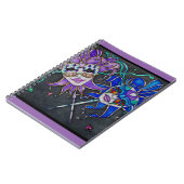 Jester-maskers voor comedy/tragedie notitieboek (Linkerzijde)