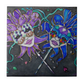 Jester-maskers voor comedy/tragedie tegeltje (Voorkant)