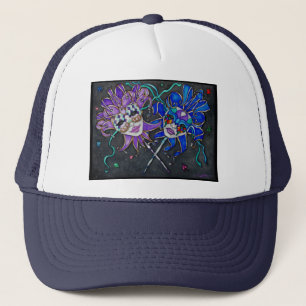 Jester-maskers voor comedy/tragedie trucker pet