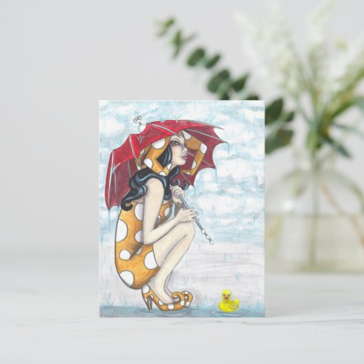 Jester met Briefkaart voor membrella en rubberdrag (Staand voorkant)