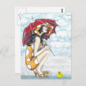 Jester met Briefkaart voor membrella en rubberdrag (Voorkant / Achterkant)