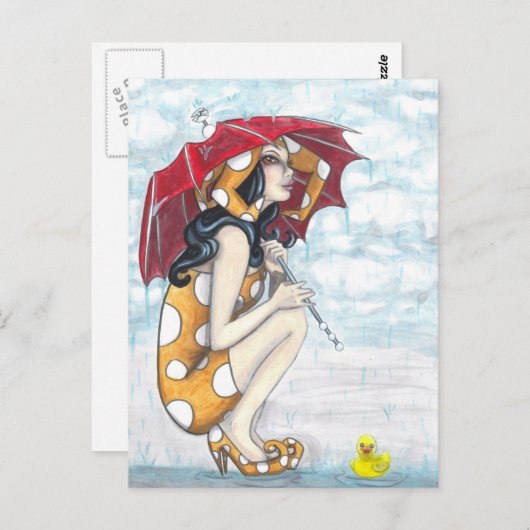 Jester met Briefkaart voor membrella en rubberdrag (Voorkant / Achterkant)