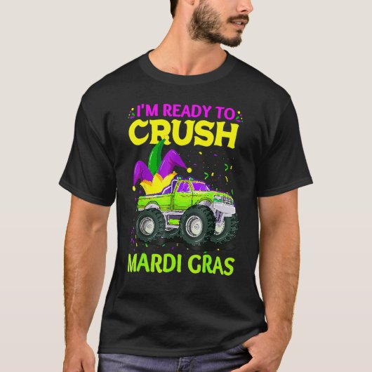Jester Monster Truck, ik ben klaar om Mardi Gras t T-shirt (Voorkant)
