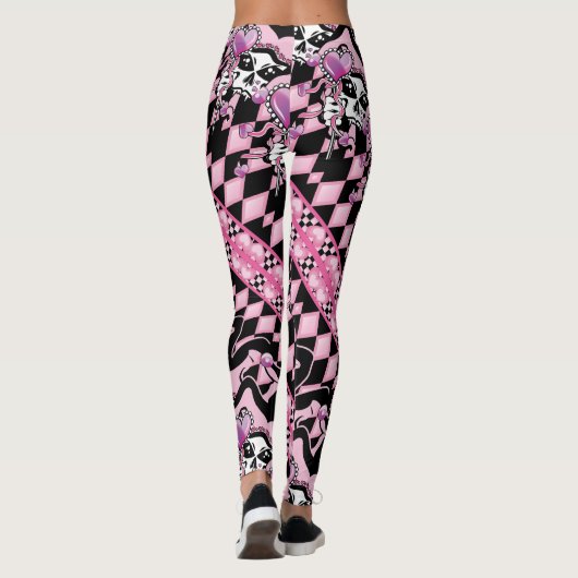 Jester of Hearts Skull Leggings (Achterkant)