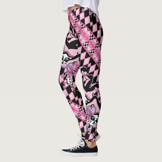 Jester of Hearts Skull Leggings (Links)