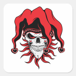 Jester of Love Vierkante Sticker