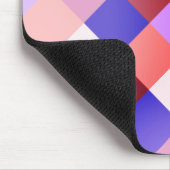 'Jester' - Opvallend veelkleurig plaids patroon Muismat (Hoek)