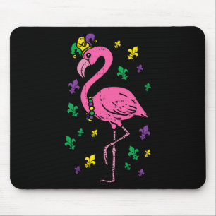 Jester Pink Flamingo Bird Animal Cute Mardi Gras C Muismat