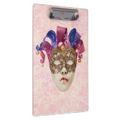 Jester Porcelain Mask with Ribbons and Bells Klembord (Rechts)