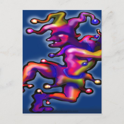 Jester Saphire Blue Briefkaart (Voorkant)