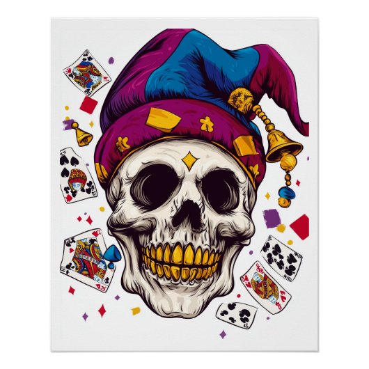 Jester Schedel Grappenmaker Perfect Poster (Voorkant)