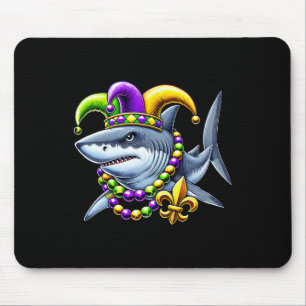 Jester Shark Kralen Mardi Gras Carnaval Dieren Man Muismat
