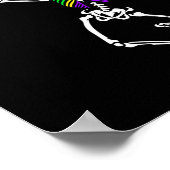 Jester Skeleton Dancing Cat Mardi Gras Mask Carniv Poster (Hoek)