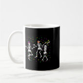 Jester Skeleton Dancing Mardi Gras Botten Carnaval Koffiemok (Links)