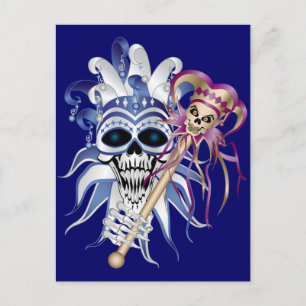 Jester Skull Briefkaart