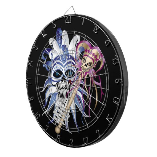Jester Skull Dartbord (Voorkant Rechts)