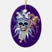 Jester Skull Keramisch Ornament (Voorkant)