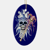 Jester Skull Keramisch Ornament (Rechts)