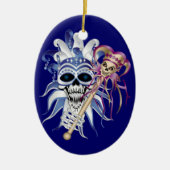 Jester Skull Keramisch Ornament (Voorkant)