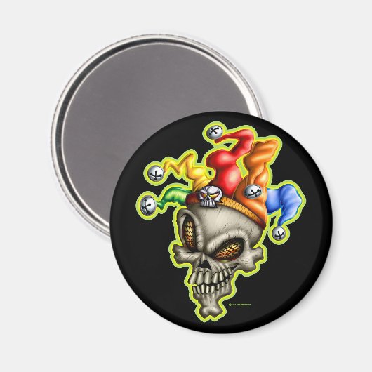 Jester Skull Magnet (Voorkant / Achterkant)