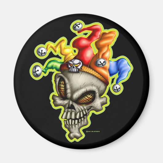 Jester Skull Magnet (Voorkant)