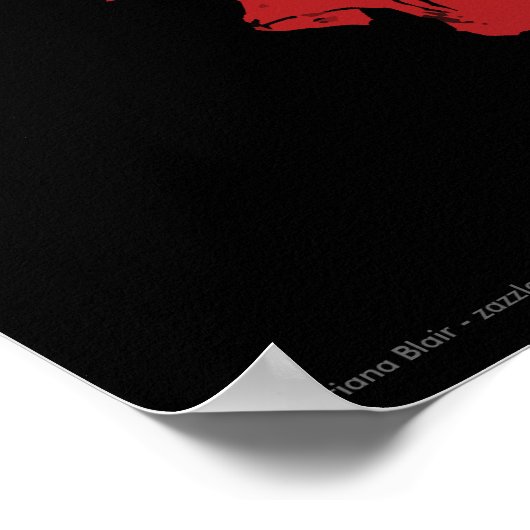 Jester Skull Scary Gothic Mardi Gras Clown Poster (Hoek)