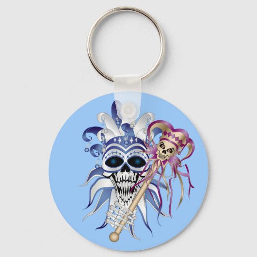 Jester Skull Sleutelhanger (Voorkant)