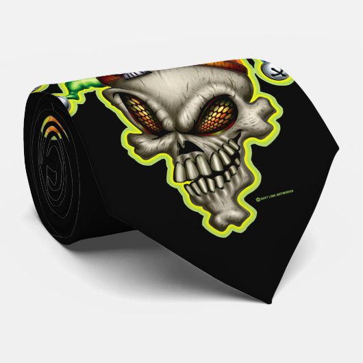 Jester Skull Stropdas (Opgerold)