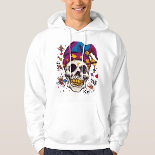 Jester Skull Trickster Hoodie (Voorkant)