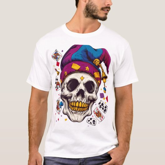 Jester Skull Trickster T-shirt (Voorkant)