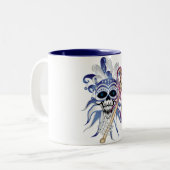 Jester Skull Tweekleurige Koffiemok (Voorkant links)