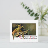 Jester speelt gitaar  Nieuwjaar Feestdagenkaart (Staand voorkant)