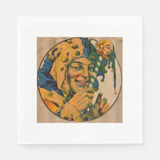 jester uit de jaren twintig servet (Voorkant)