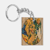 jester uit de jaren twintig sleutelhanger (Voorkant Links)