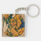 jester uit de jaren twintig sleutelhanger (Achterkant)