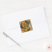 jester uit de jaren twintig vierkante sticker (Envelop)