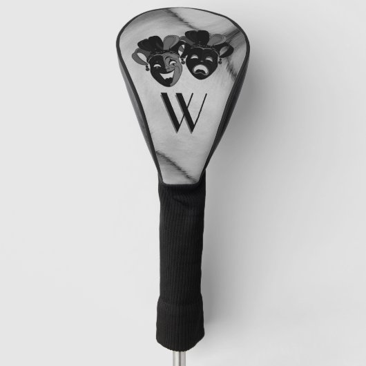 Jester van het theater van Comedy en Tragedie mask Golfheadcover (Voorkant)