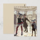 Jesters in kostuum briefkaart (Voorkant / Achterkant)