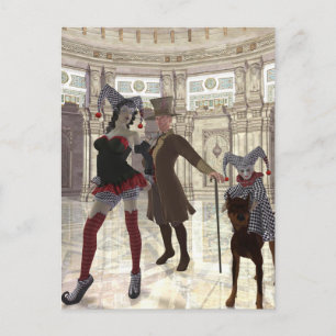 jesters in kostuum-briefkaart briefkaart