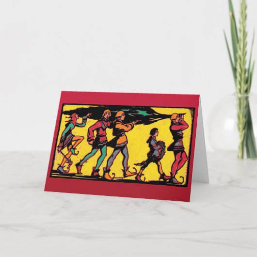 Jesters met een kerstboom feestdagen kaart (Voorkant)