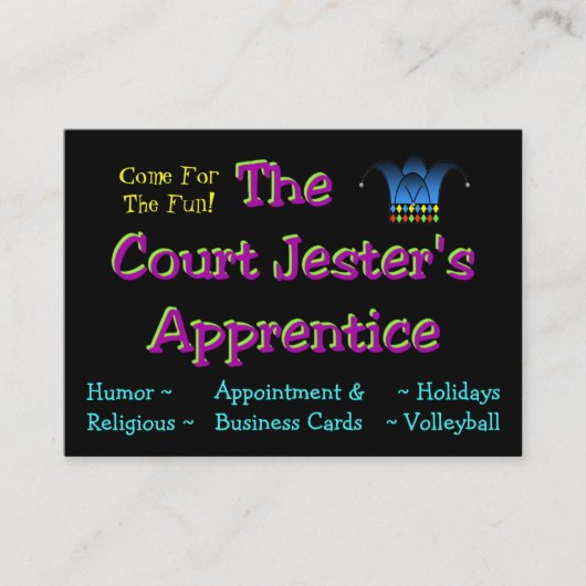 Jester's Roepkaart Visitekaartje (Voorkant)