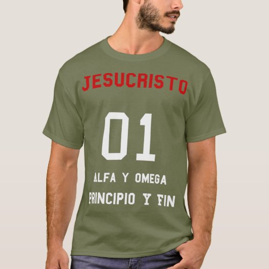 Jesucristo Alfa y Omega Principio y Fin Spaans T-shirt (Voorkant)