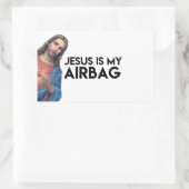 Jesuis is my Airbag Rechthoekige Sticker (Tas)