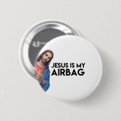 Jesuis is my Airbag Ronde Button 5,7 Cm (Voorkant /achterkant)