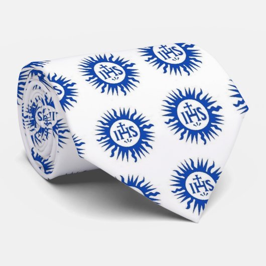 Jesuit Blue Necktie Stropdas (Opgerold)